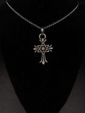 Chrome Hearts Floral Cross Davids Star Unisex Necklace